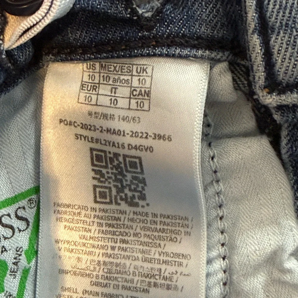 Guess Eco Skinny Fit Jeans Medium Wash Blue Denim Size 10